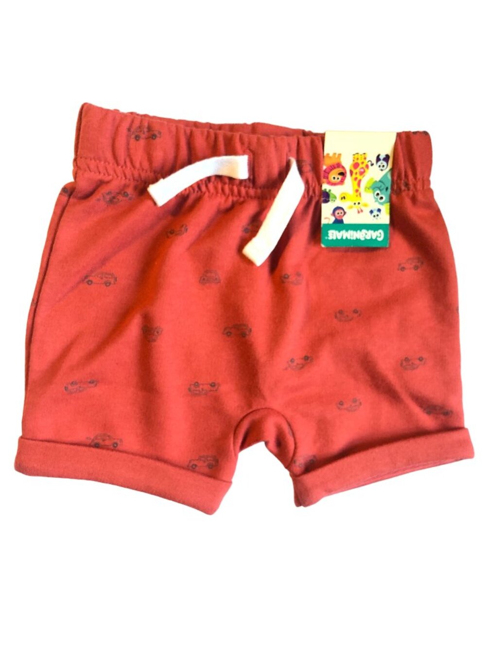 Garanimals Coral Baby Shorts 6-9M Cotton/Polyester Blend With Car Print